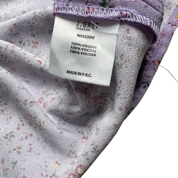 PacSun John Galt Ditzy Floral Lilac Purple Milkmaid Sundress - Picture 9 of 11